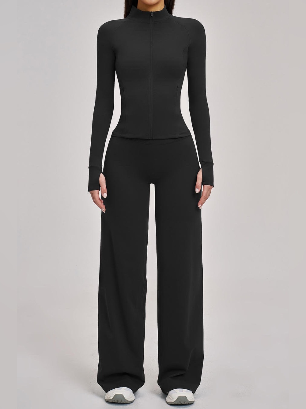 Wide-Leg Black Women's Pants